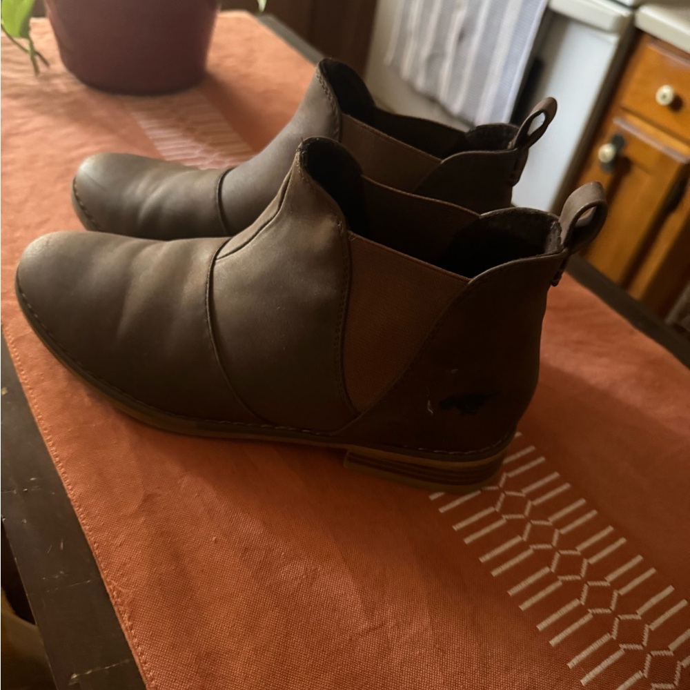 Brown Leather Ankle Boots